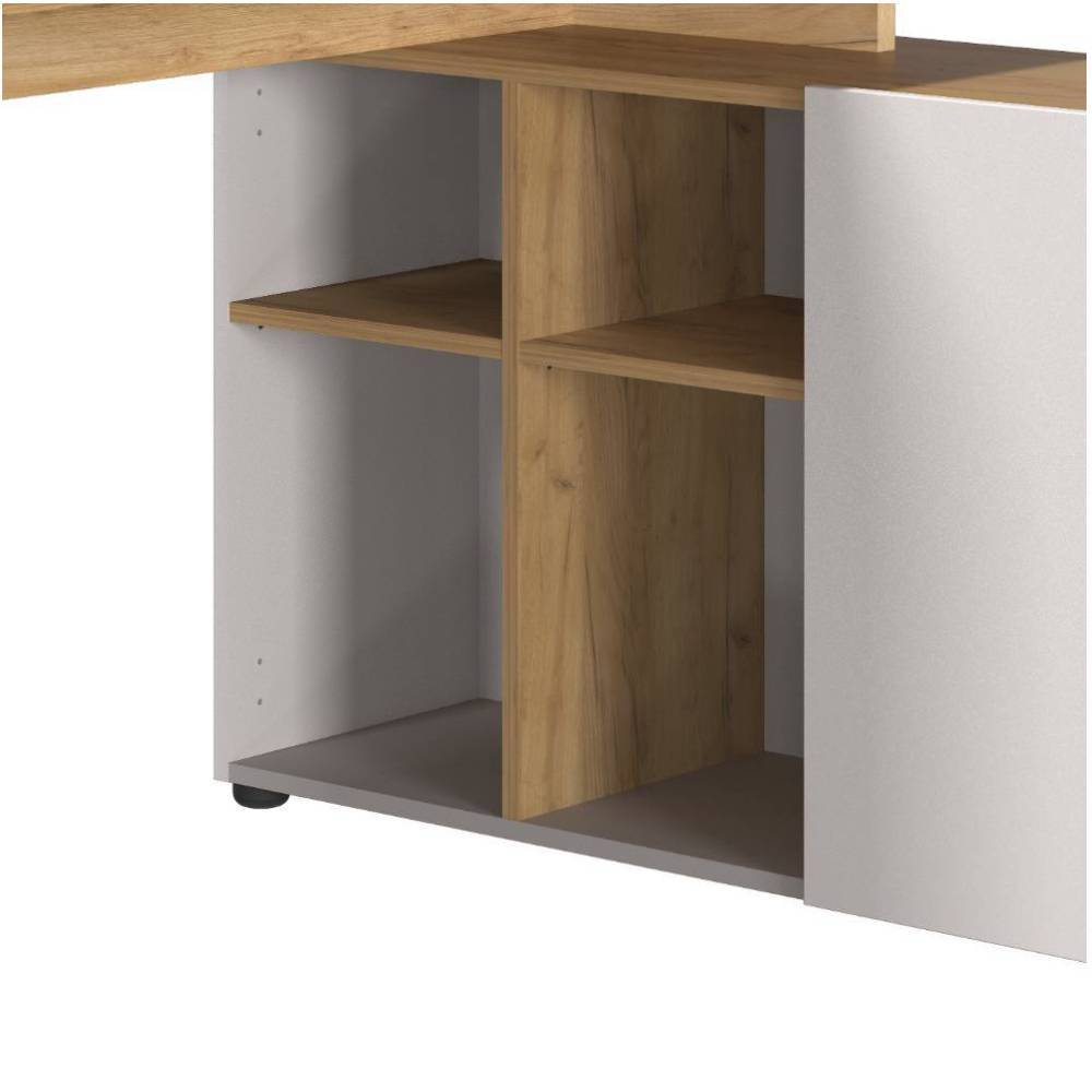 Büro Schreibtisch und Schrank Set - Chiron (dreiteilig)
