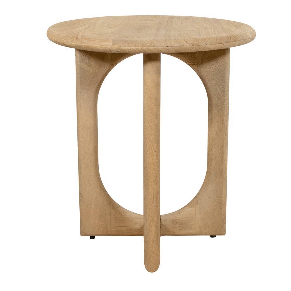 Runder Design-Beistelltisch in Hellbraun - Token