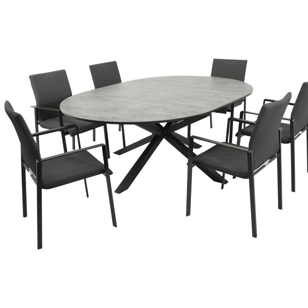 Outdoor-Essgruppe mit sechs Sitzplätzen - Pescarona (siebenteilig)