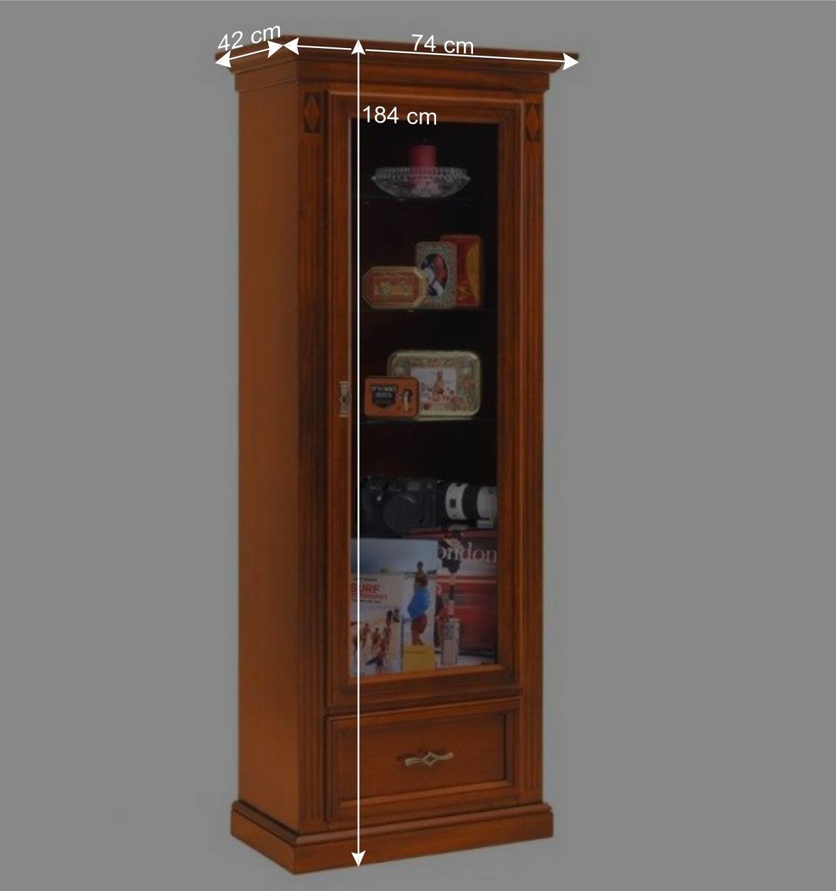 Vitrine in Kirschbaumfarben - Manukau