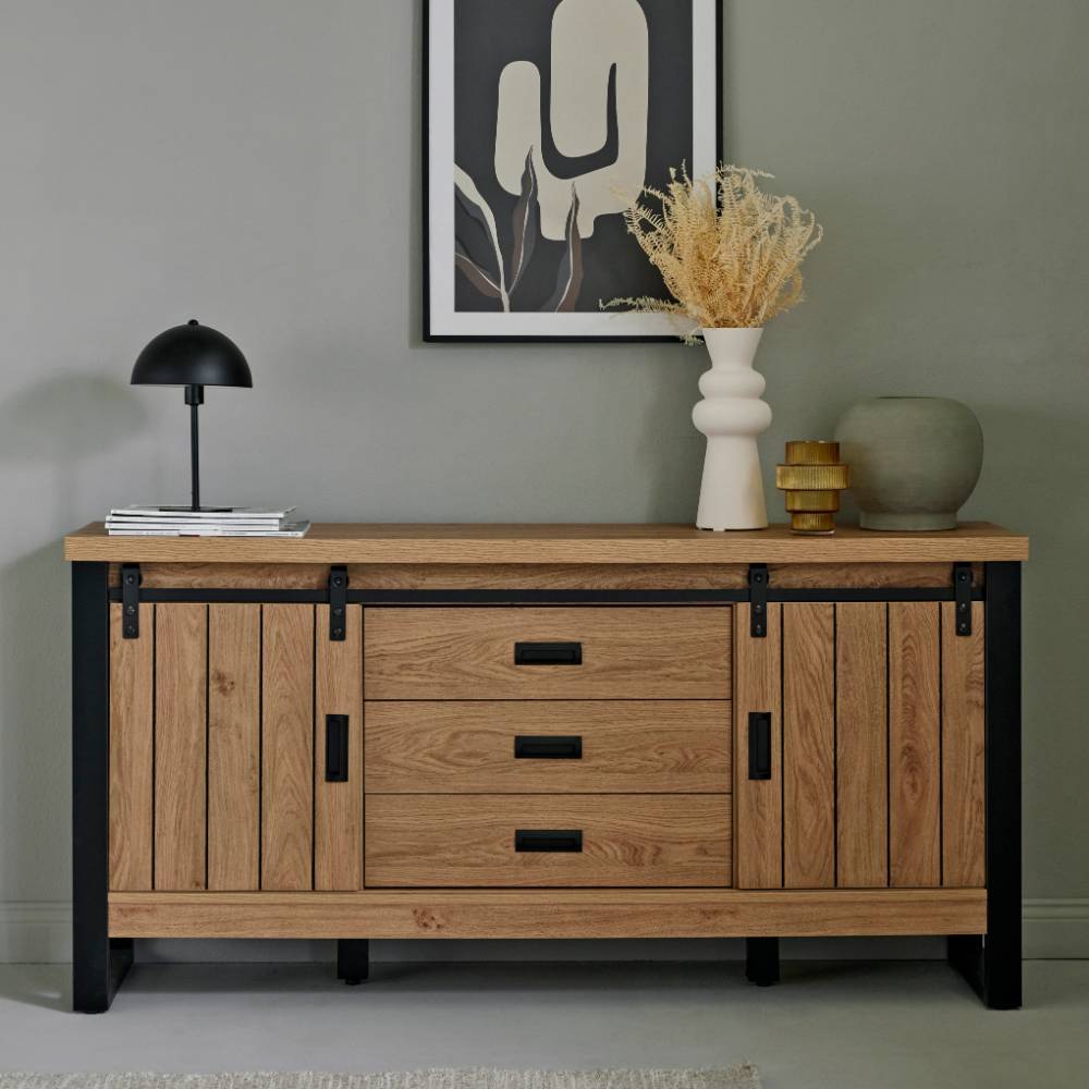 Modern Country Sideboard in Eiche Holzoptik - Jarley