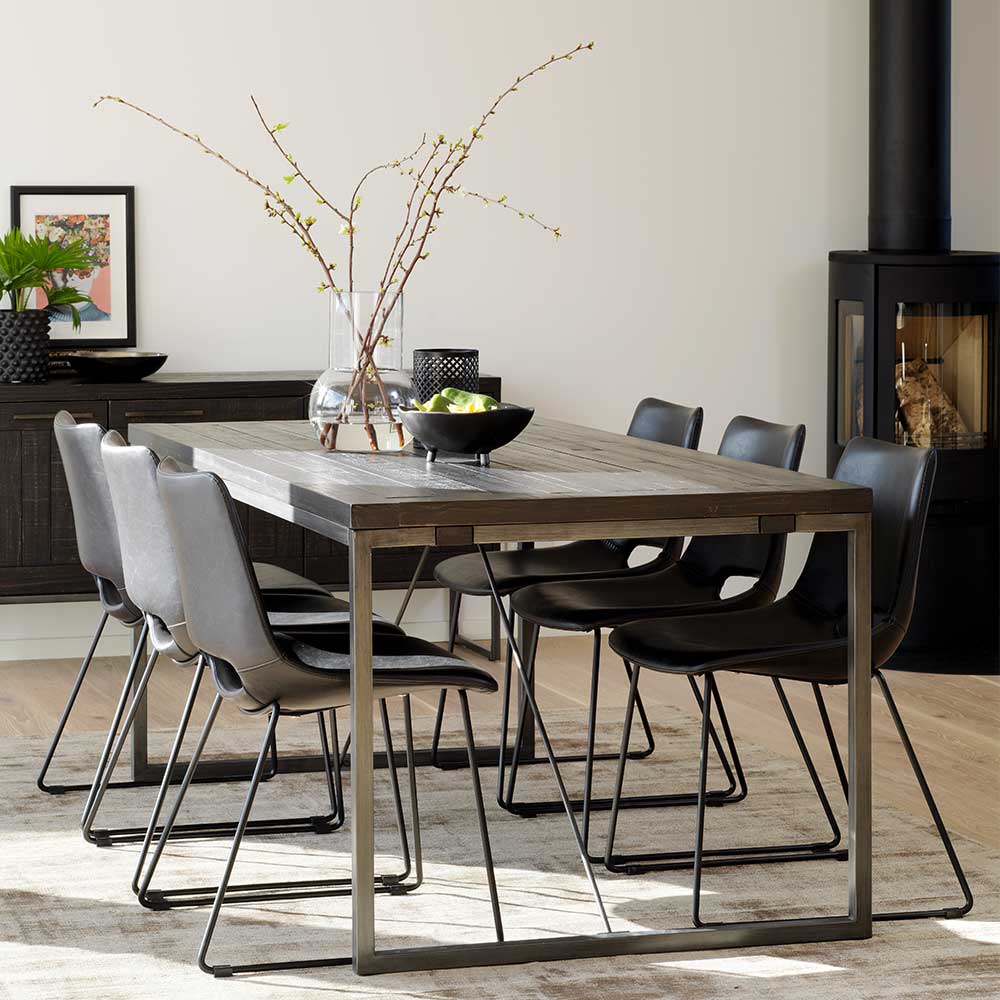 Moderner Tisch & 6 Schalenstühle - Urbana (siebenteilig)