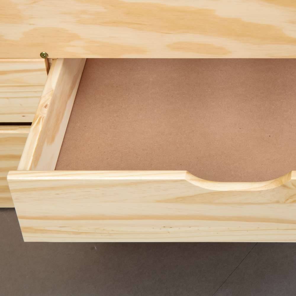 90x200 Bett mit Ausziehbett & Schubladen - Alejandro