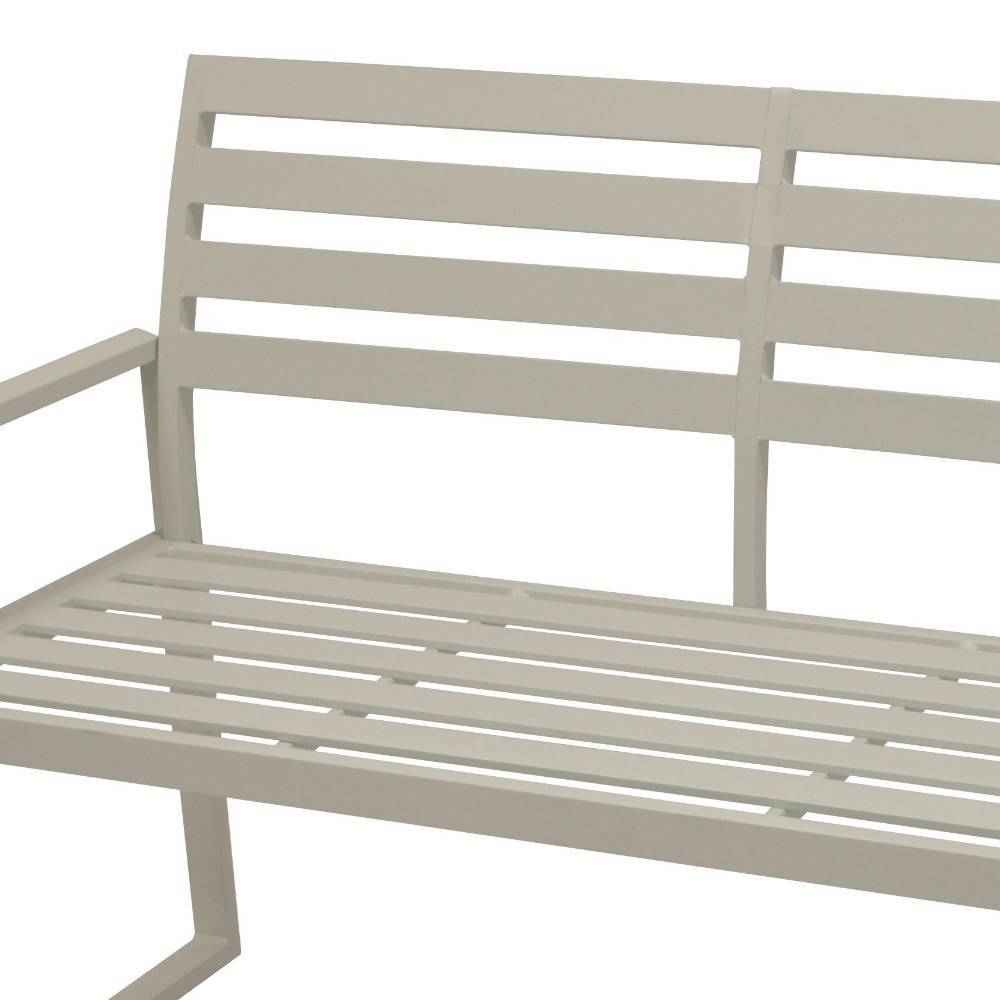 Weiße Gartenbank aus Aluminium - Lugania