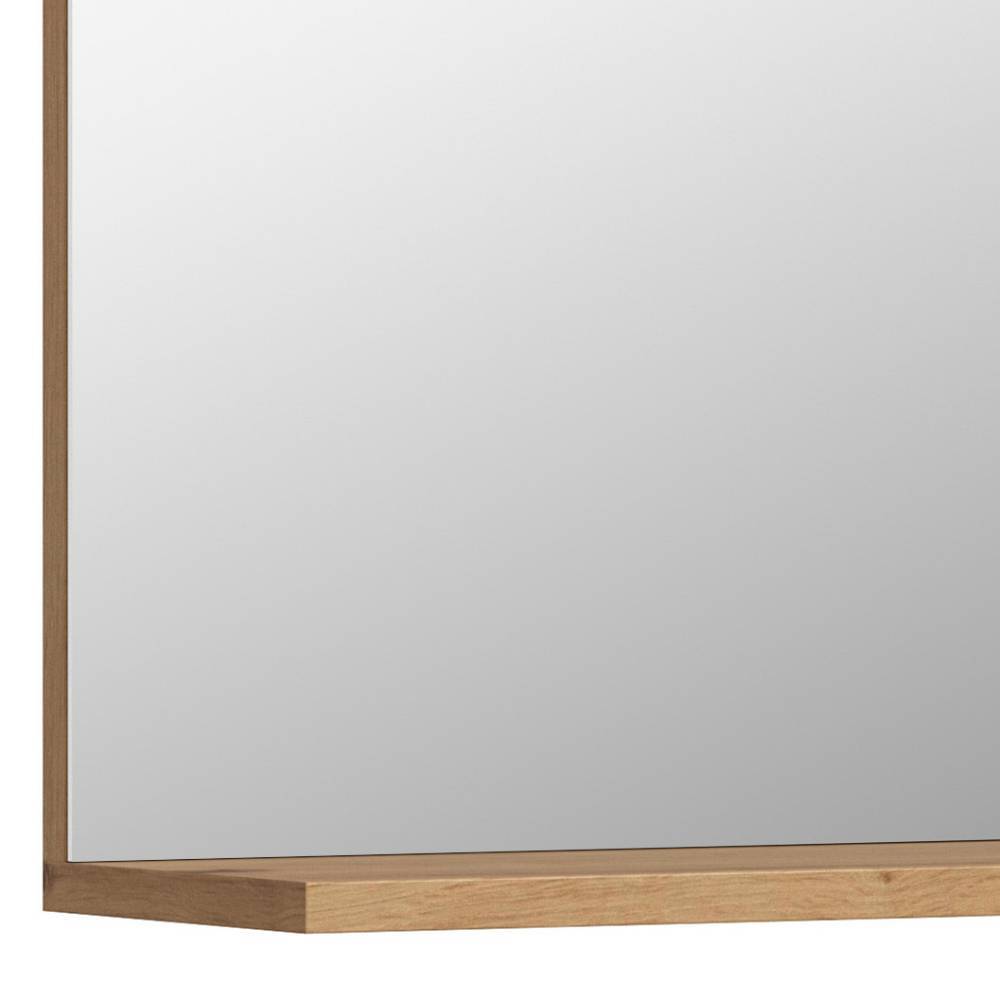 Wandspiegel mit kleiner Holzablage für das Badezimmer und Badmöbel Set – Tamdato