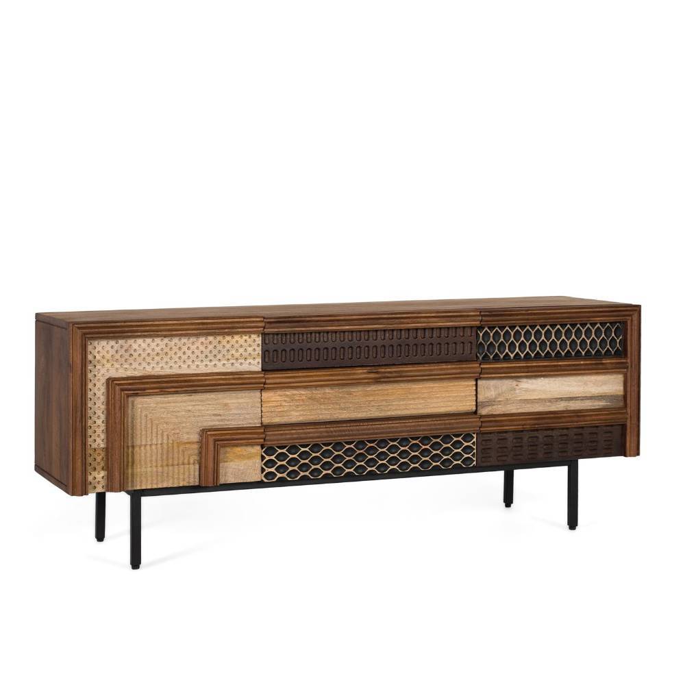 Design-Lowboard aus Mangobaum Massivholz - Teoloro