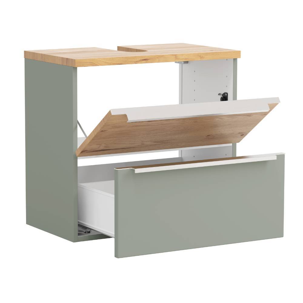 Waschbeckenschrank & Spiegelschrank Set - Malivtros (zweiteilig)