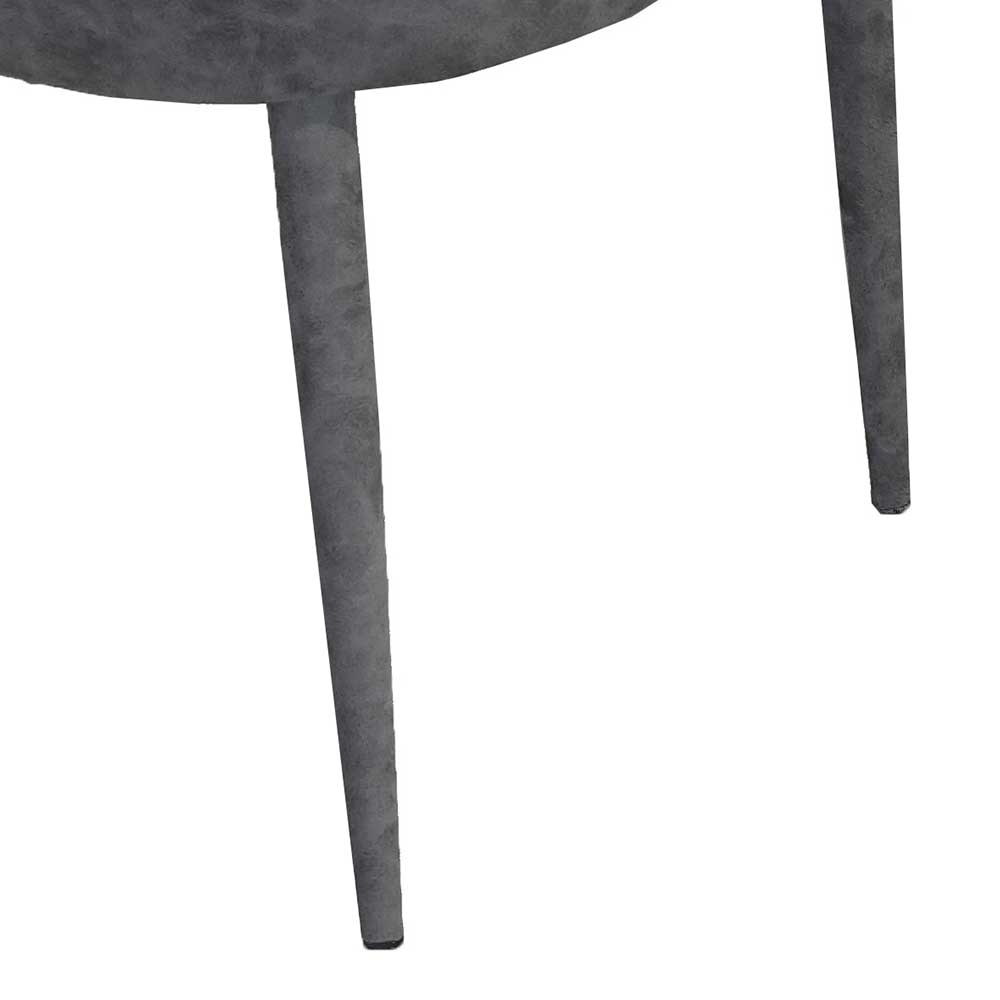 Stühle aus Kunstleder in Grau - Mossa (2er Set)