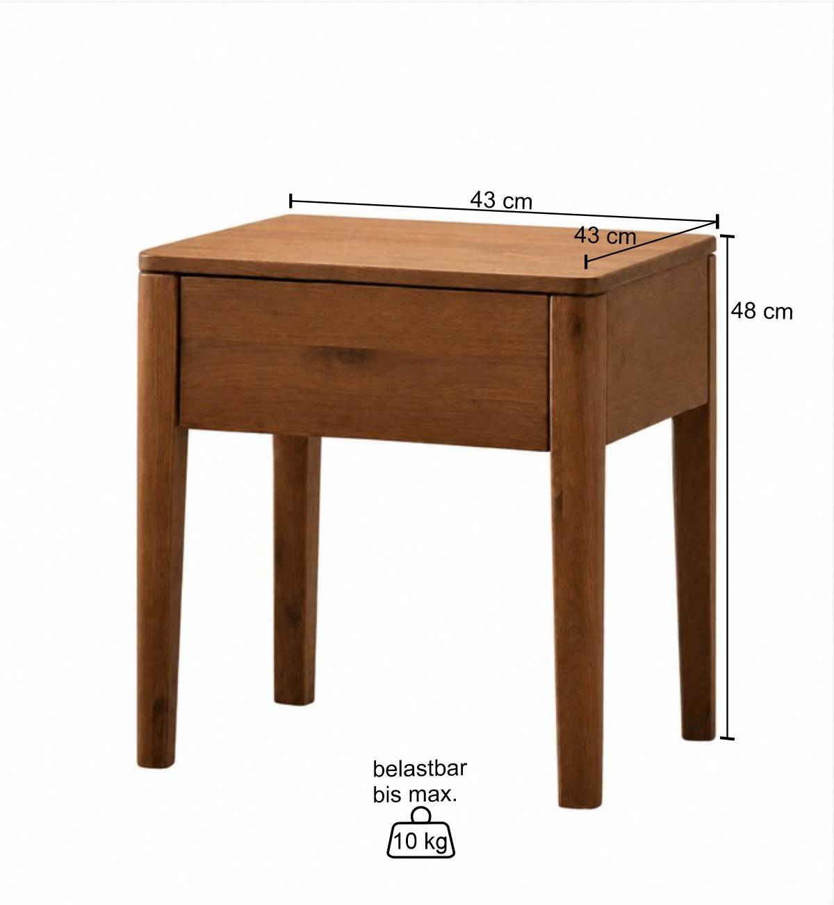 Modernes Bett aus Echtholz Wildeiche - Maaref