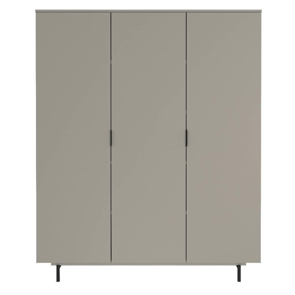 3-türiger Kleiderschrank in Grau - Suzanas