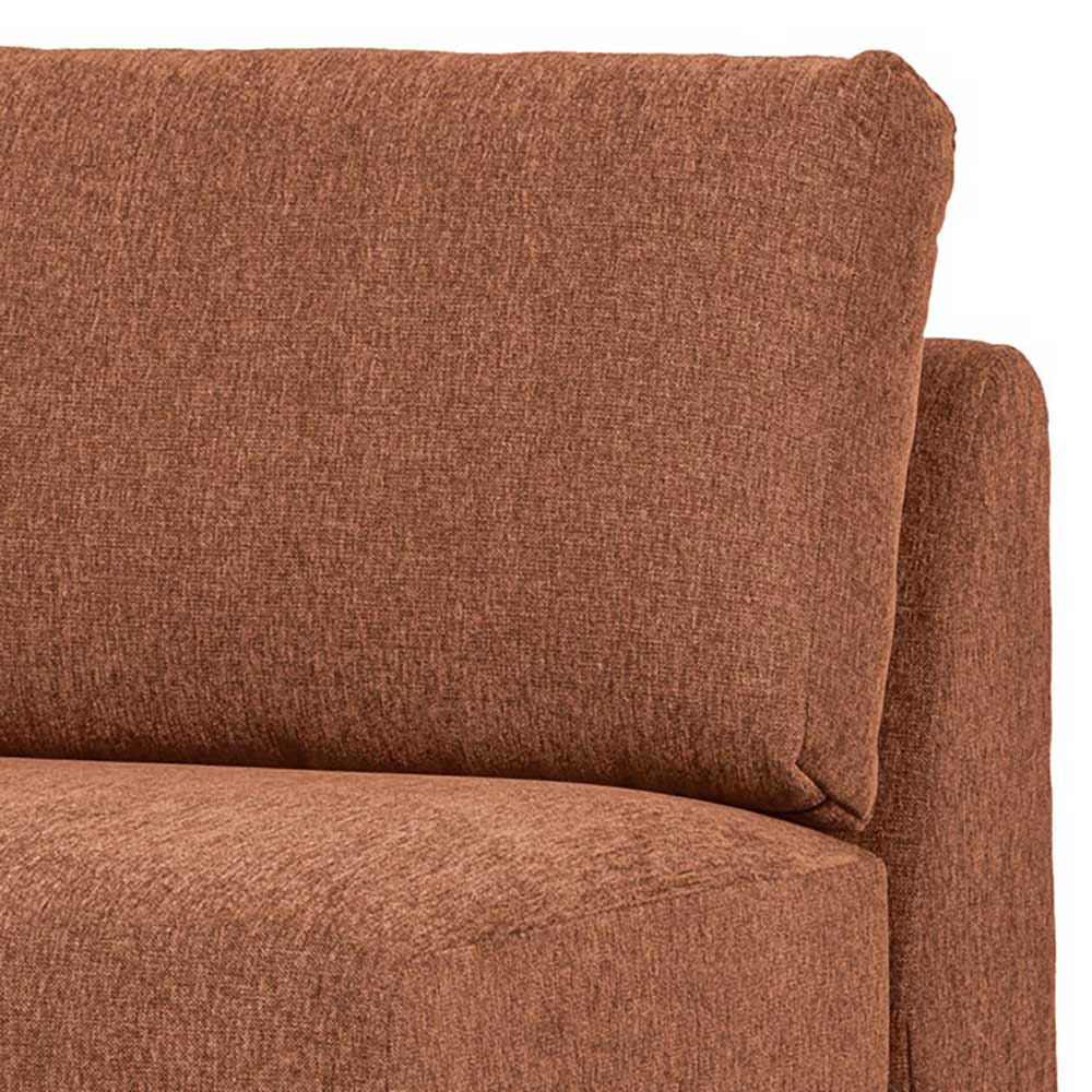 Modulsofa Element in Rost Braun Chenille - Brixx