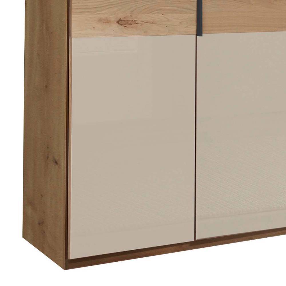 6-türiger Kleiderschrank mit Glasfront - Nikoba