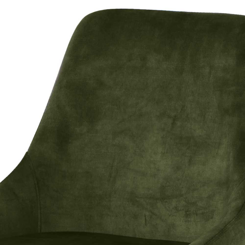 Grüner Polsterstuhl aus Samt - Caribea (2er Set)