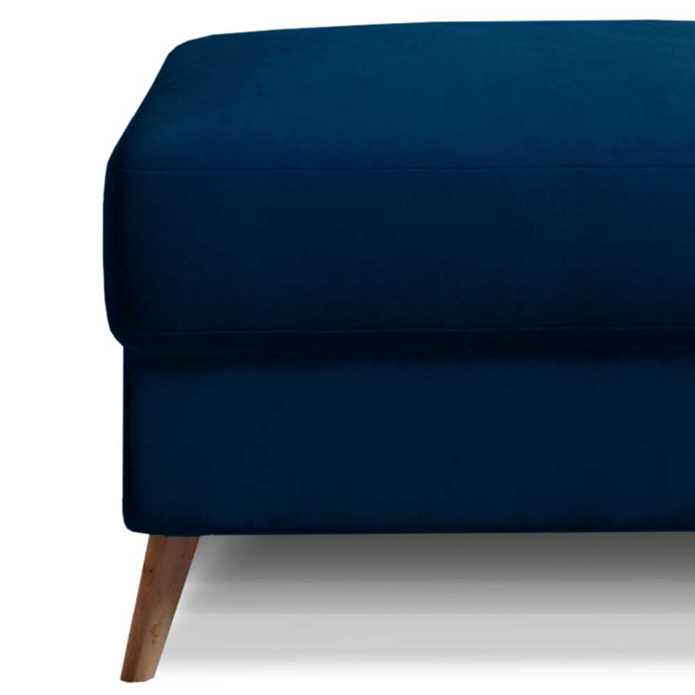 Dunkelblauer Hocker in quadratischer Form - Delphima