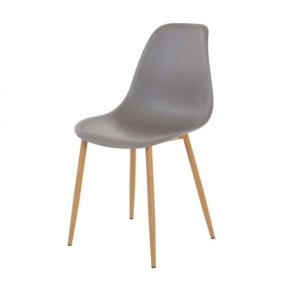 Schalensitz Stühle in hellem Grau - Ravia (Set)