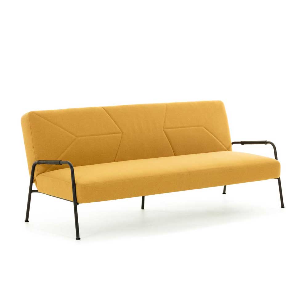 Gelbes Stoff Sofa mit Schlaffunktion - Marianne