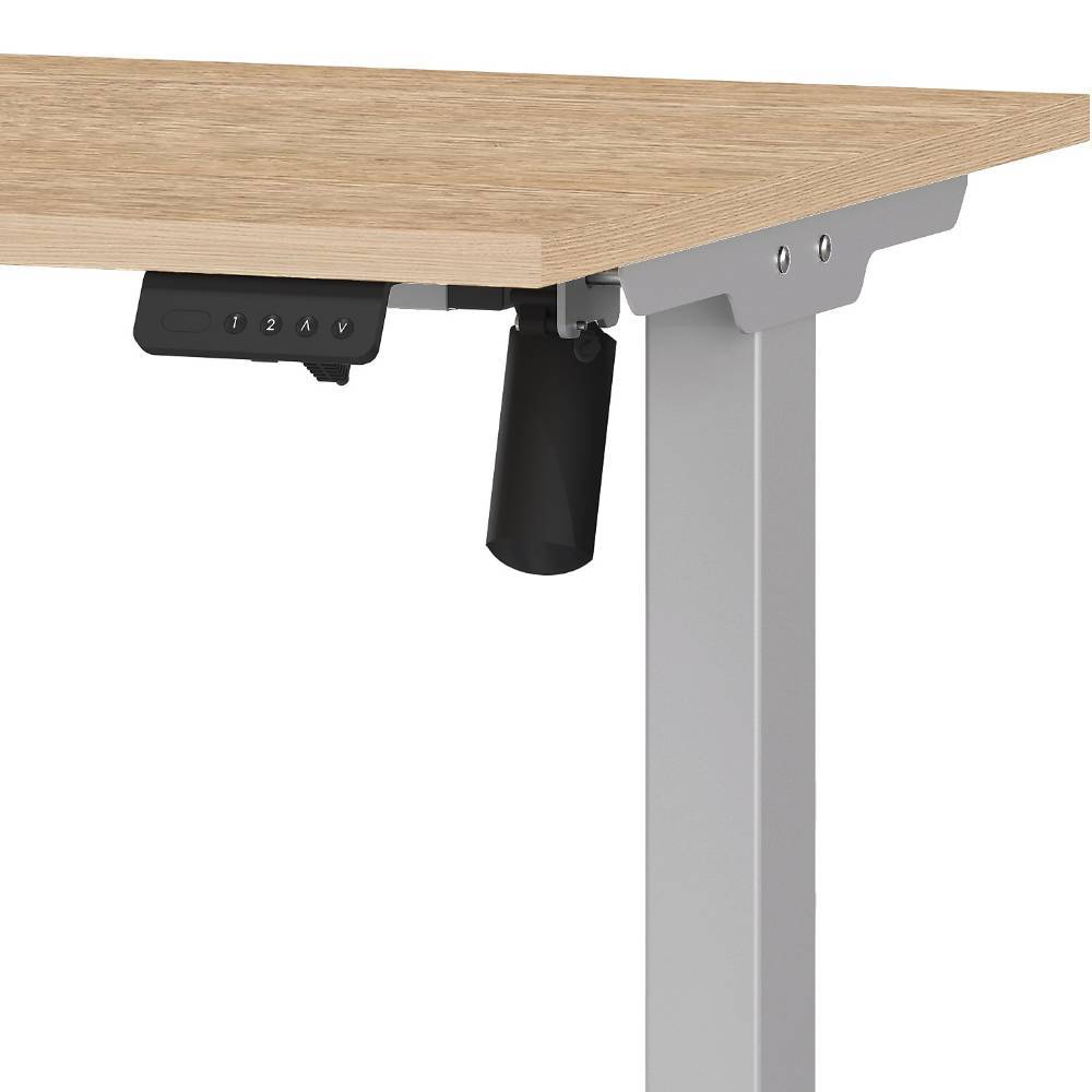Elektrisch verstellbarer Officetisch in Eiche Dekor - Elisanne