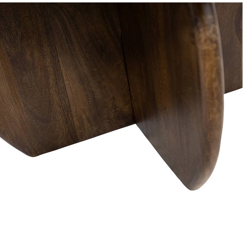 Design-Beistelltisch mit robustem Mangoholz Tischgestell – Hugadano