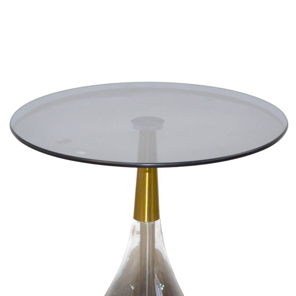 Eleganter Beistelltisch in Grau und Gold - Nenna