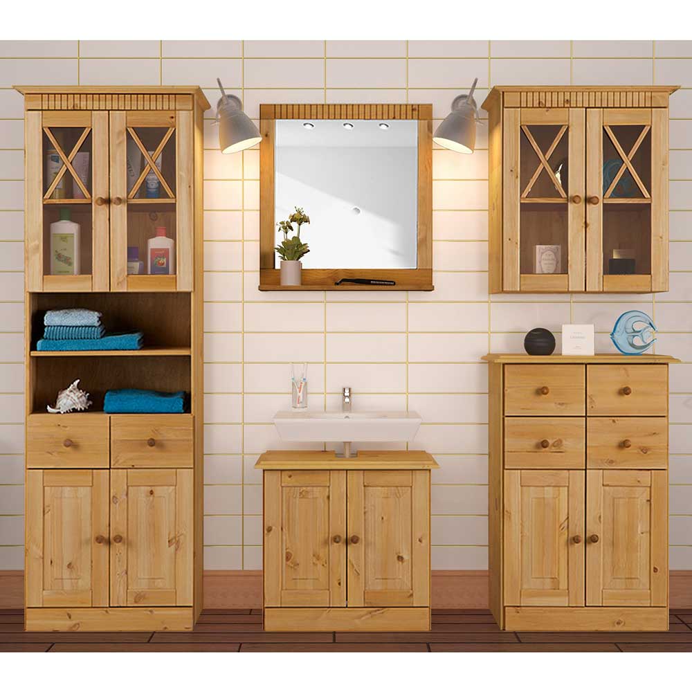 Badezimmer Kommode aus Kiefer Massivholz - Vlarenzo