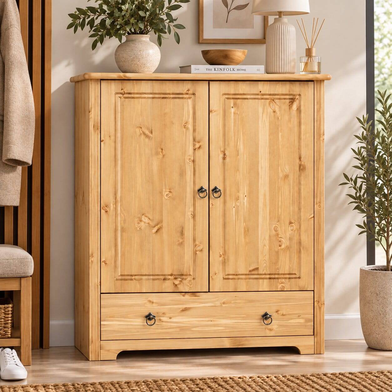 Kleiner Holzschrank mit 2 Türen - Imressa
