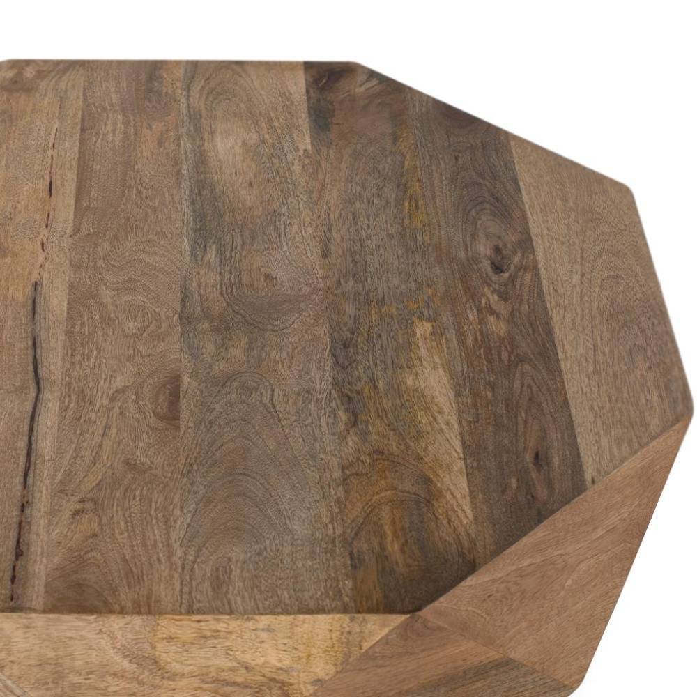 Massivholz Couchtisch in polygonem Design - Trokey