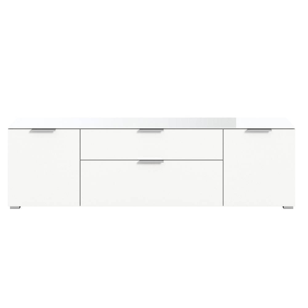 Modernes TV-Lowboard in Weiß - Premium