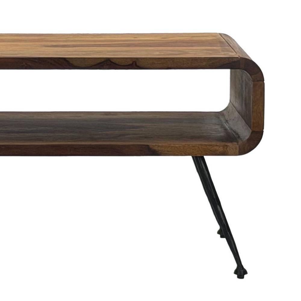 Retro-Style Couchtisch aus Sheesham Massivholz - Lavagna