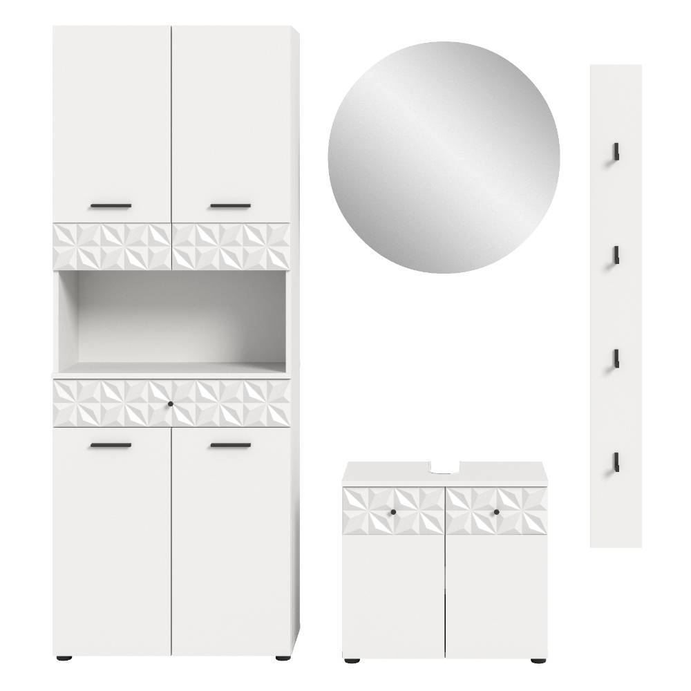 Badezimmer-Einrichtung Set - Ustabo (vierteilig)