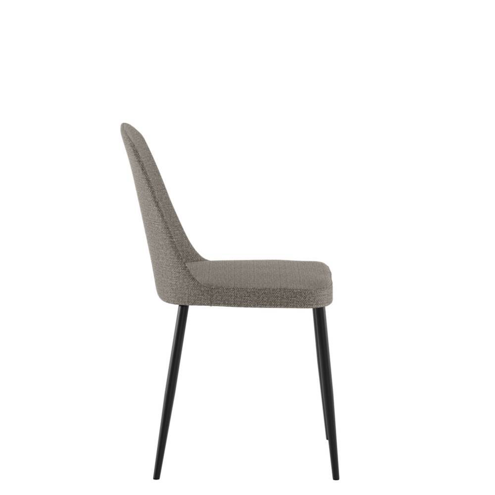 Esstischstühle in Grau Webstoff - Parker (4er Set)