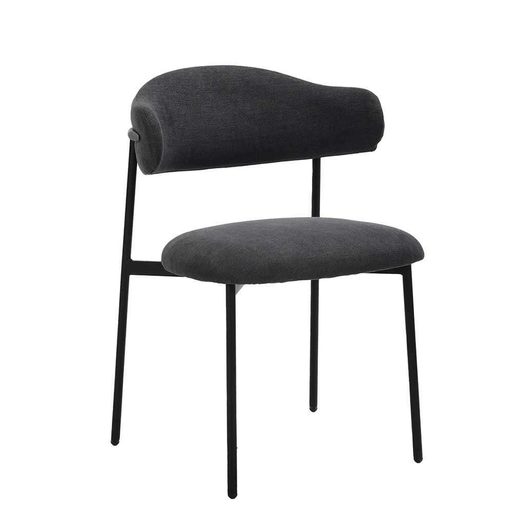 Gepolsterte Stühle in Dunkelgrau - Julisk (2er Set)