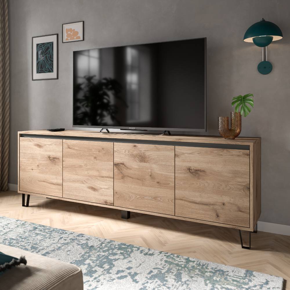4-türiges TV Lowboard 64 cm hoch - Nomati