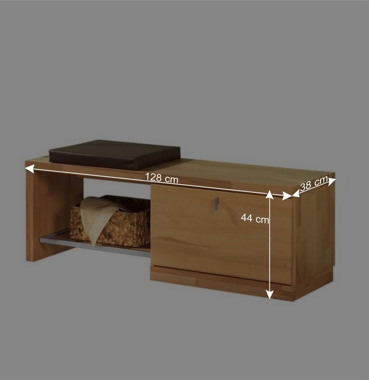 Bank Coestra aus Kernbuche Massivholz