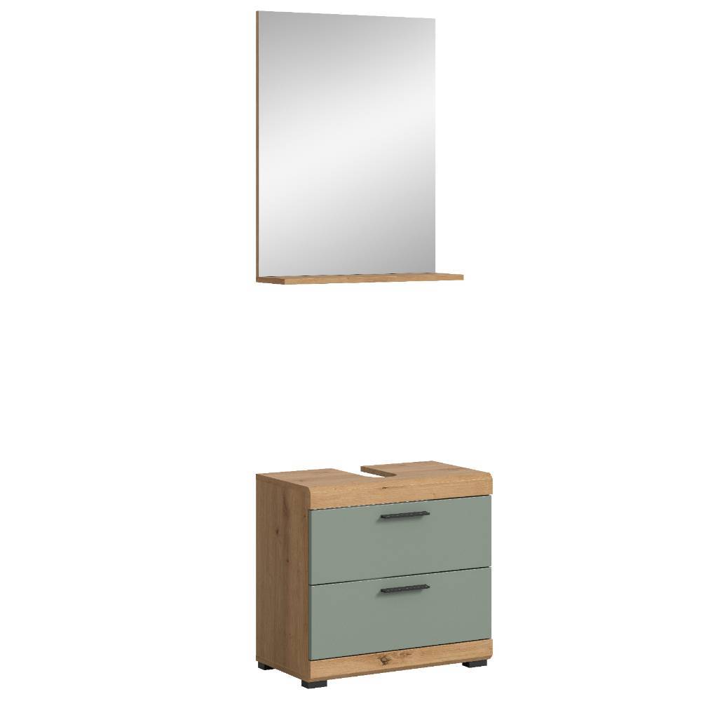Waschbeckenschrank und Spiegel Set - Tamdato (zweiteilig)
