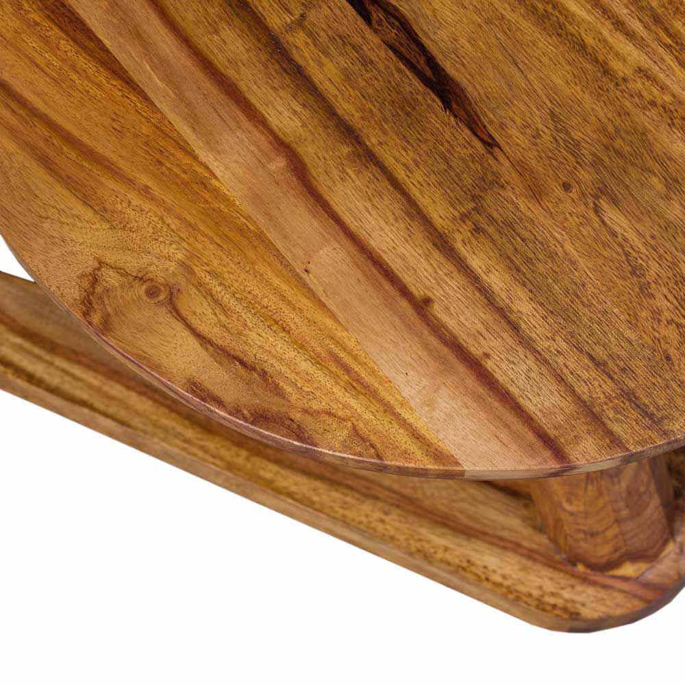 Holz Designertisch Jamsons mit Tischplatte rund