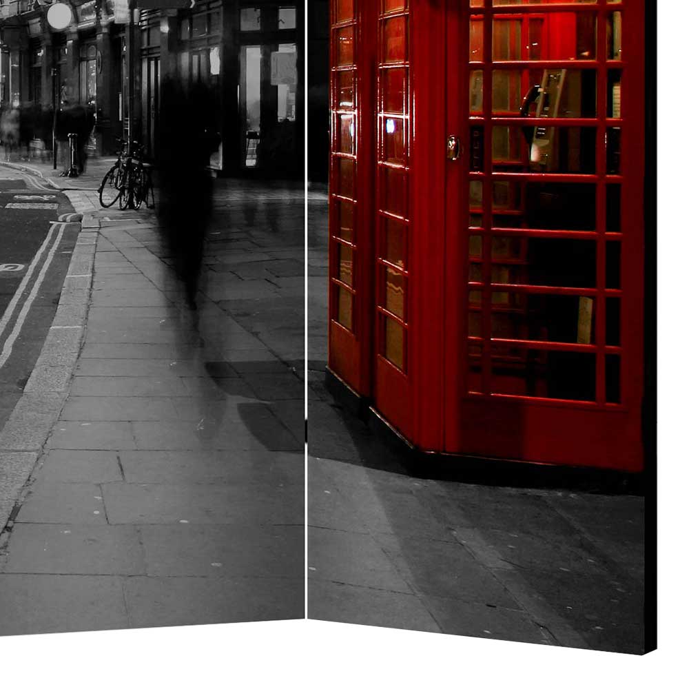 Paravent in Schwarz Weiß Rot - London Fotodruck - Enkes