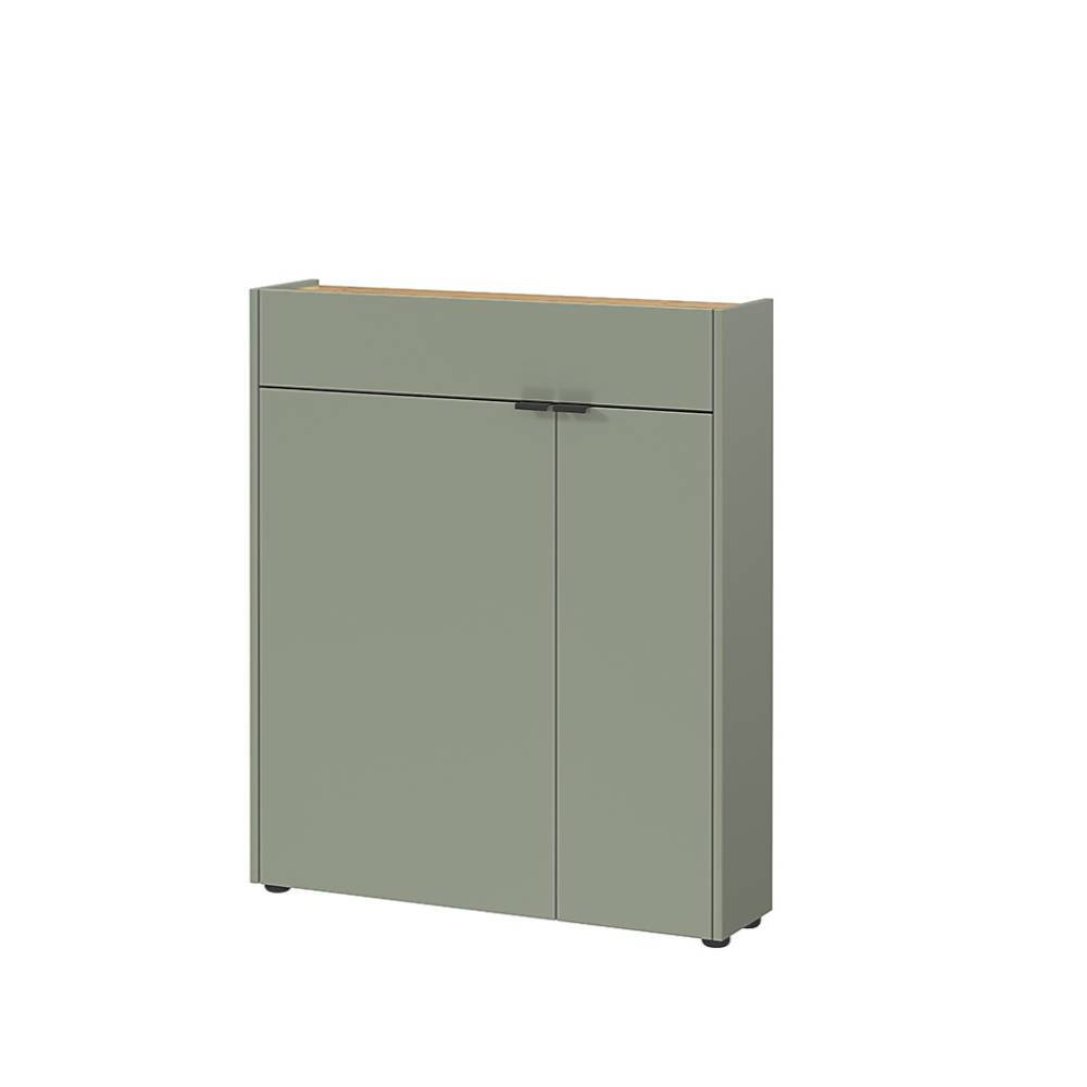 Schuhschrank mit Rundspiegel Set - Point (zweiteilig)