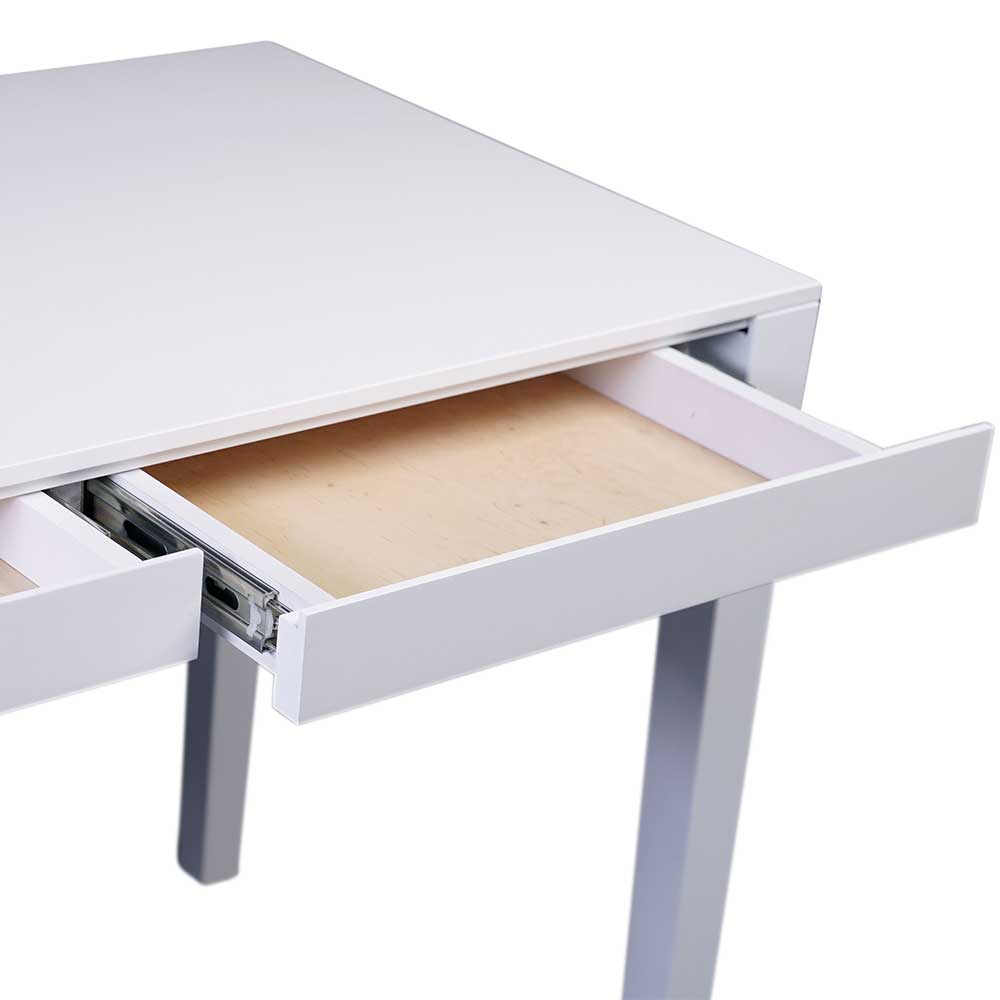 Weißer Schreibtisch mit zwei Schubladen - Scope