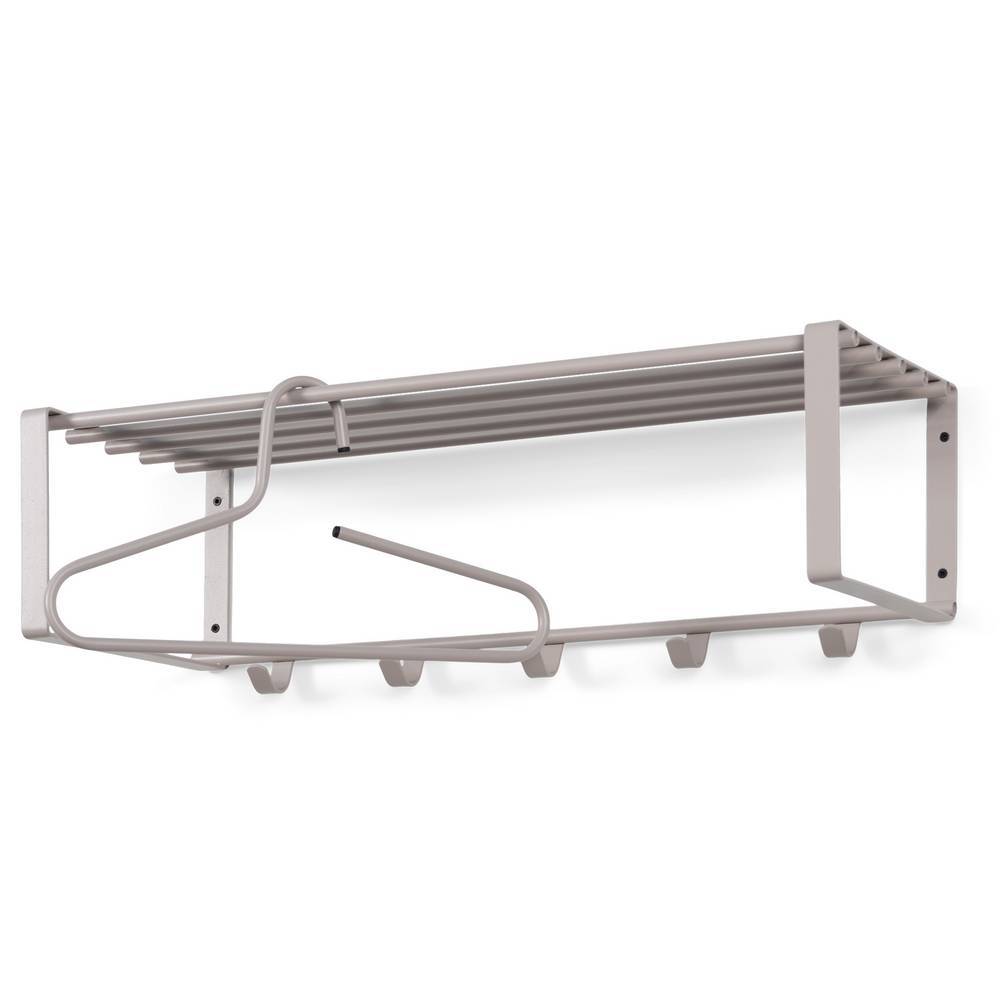 Wandgarderobe in Taupe Stahl - Mouse