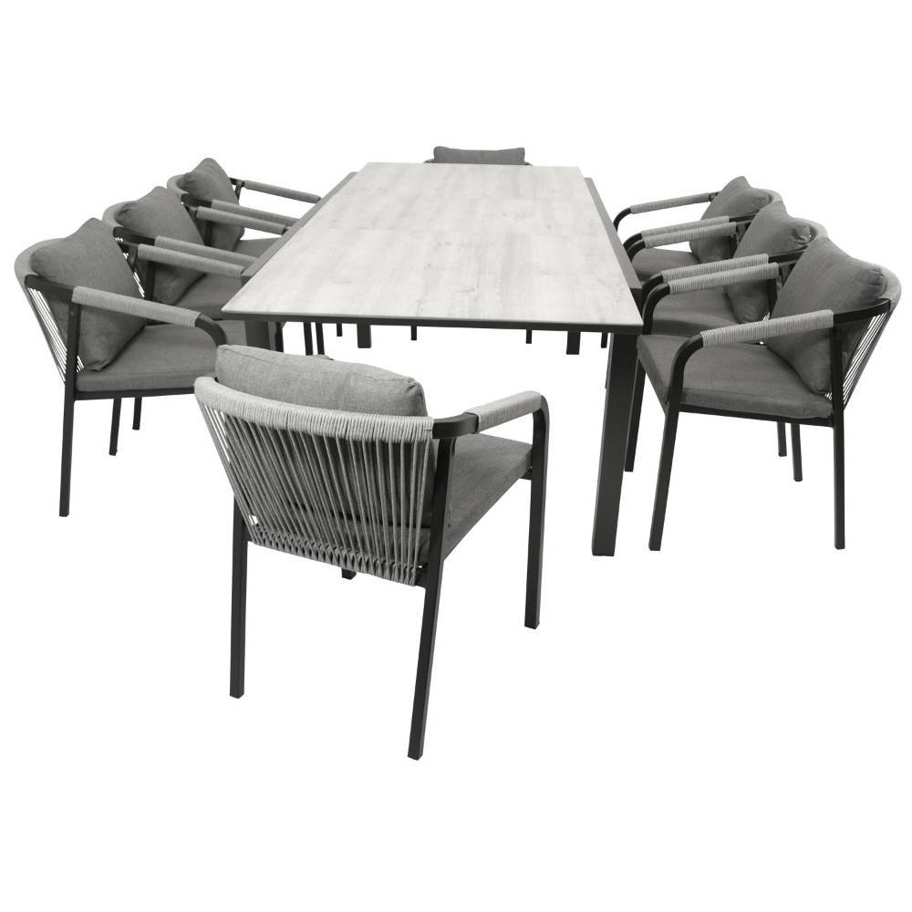 Outdoor-Tischsessl und Tisch Set - Jennassa (neunteilig)