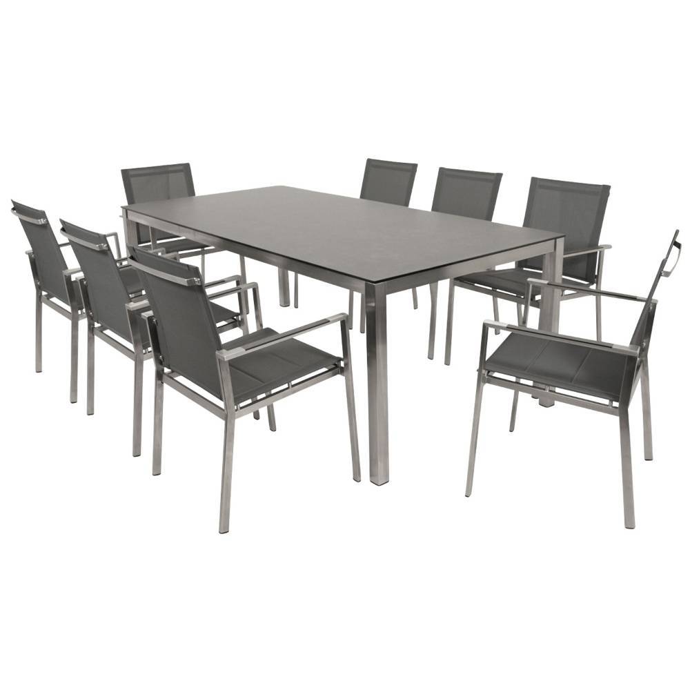 8-Personen-Tischgruppe Set - Lyatea (neunteilig)