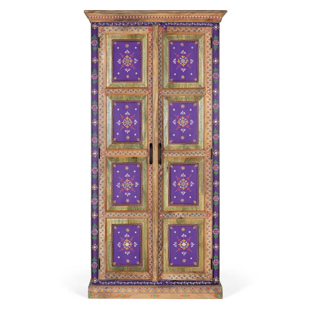 Holzschrank mit farbstarken Ornamentmustern - Ammie