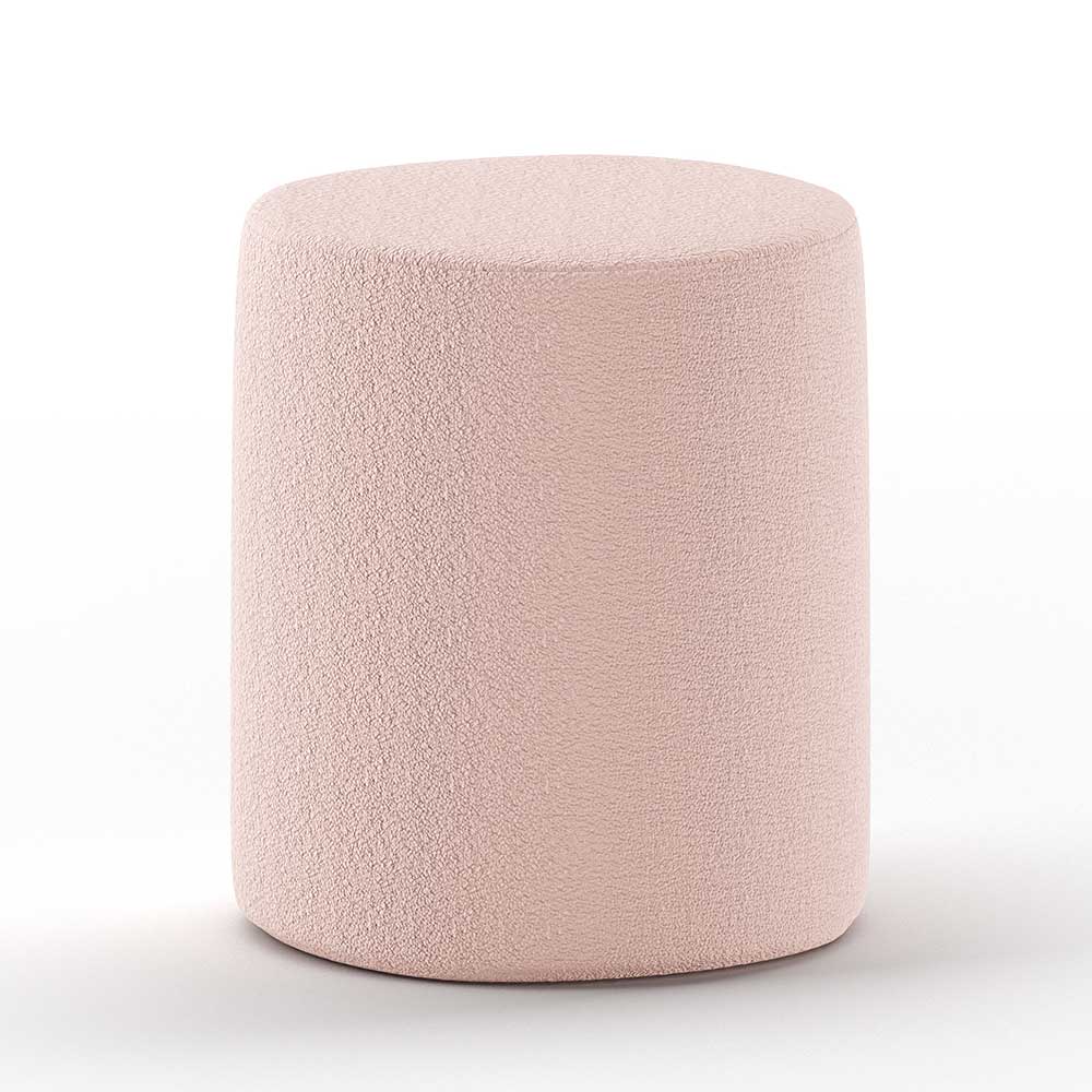 Boucle Einzelbett in Rosa mit Natur - Skylab