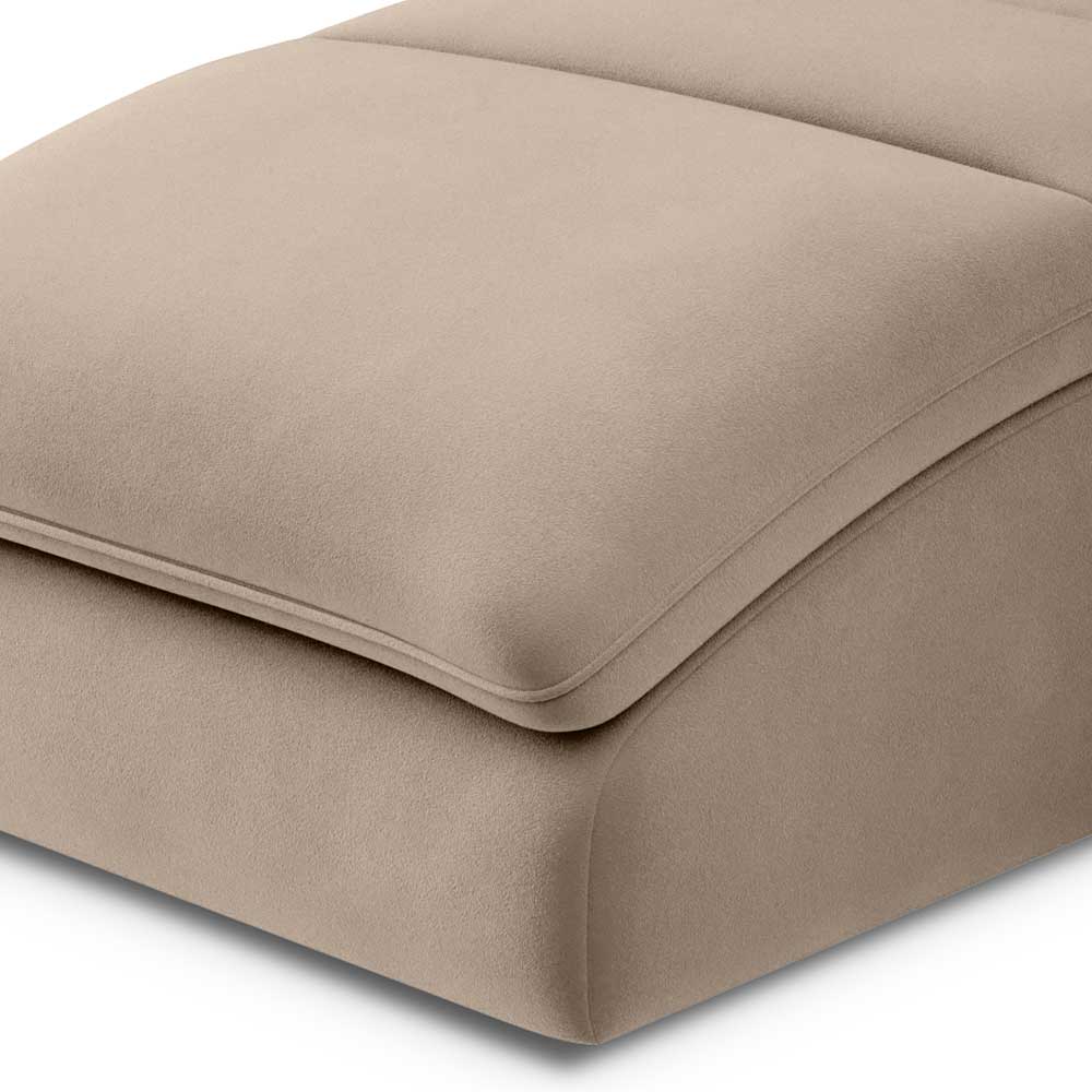 Loungeliege in Beige Samtbezug - Lasmus