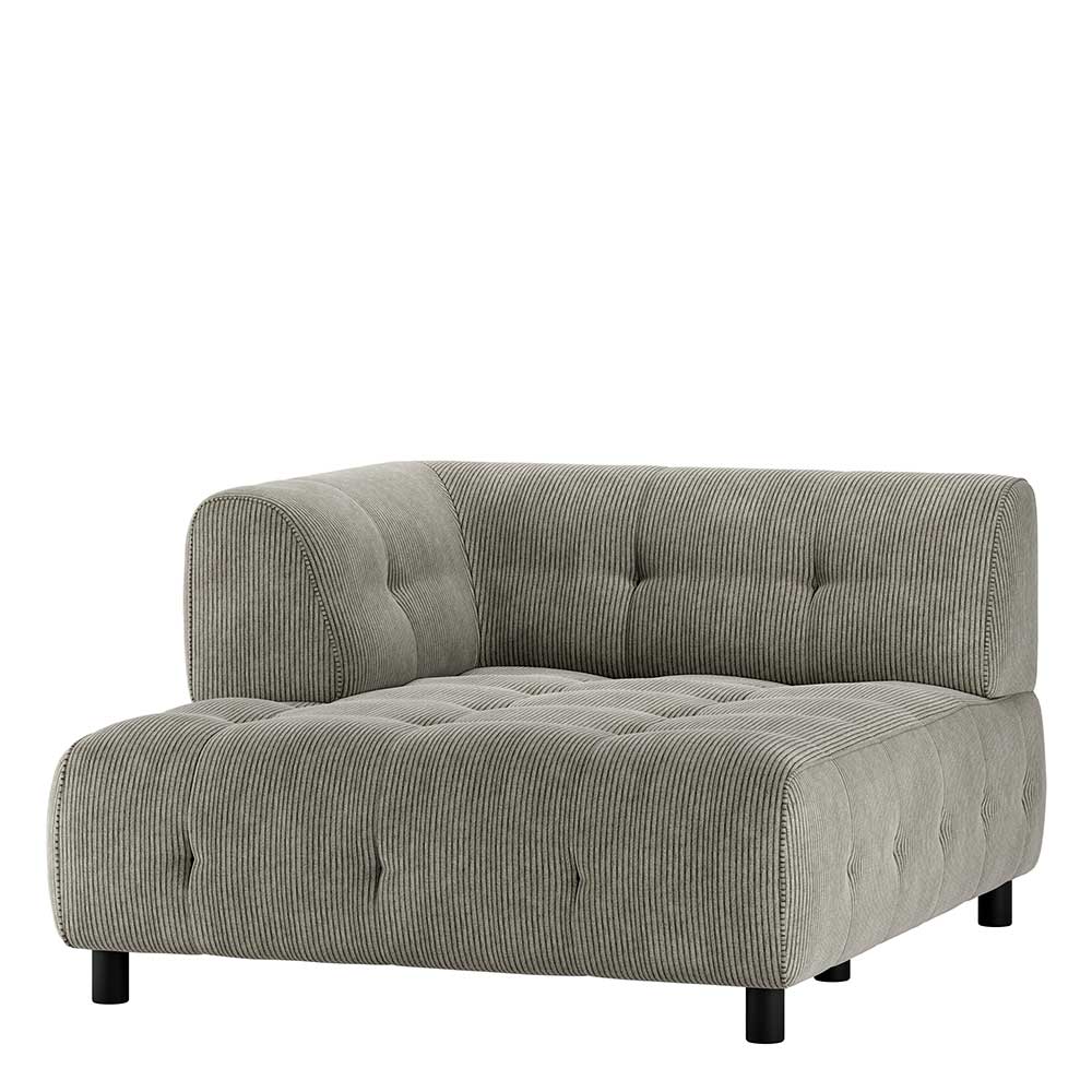 Couchmodul Ecke aus Cord Graugrün - Andina