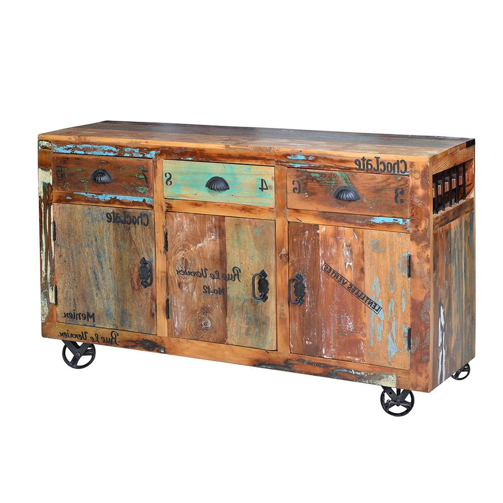 Shabby Chic Sideboard aus Recyclingholz - Vatrima