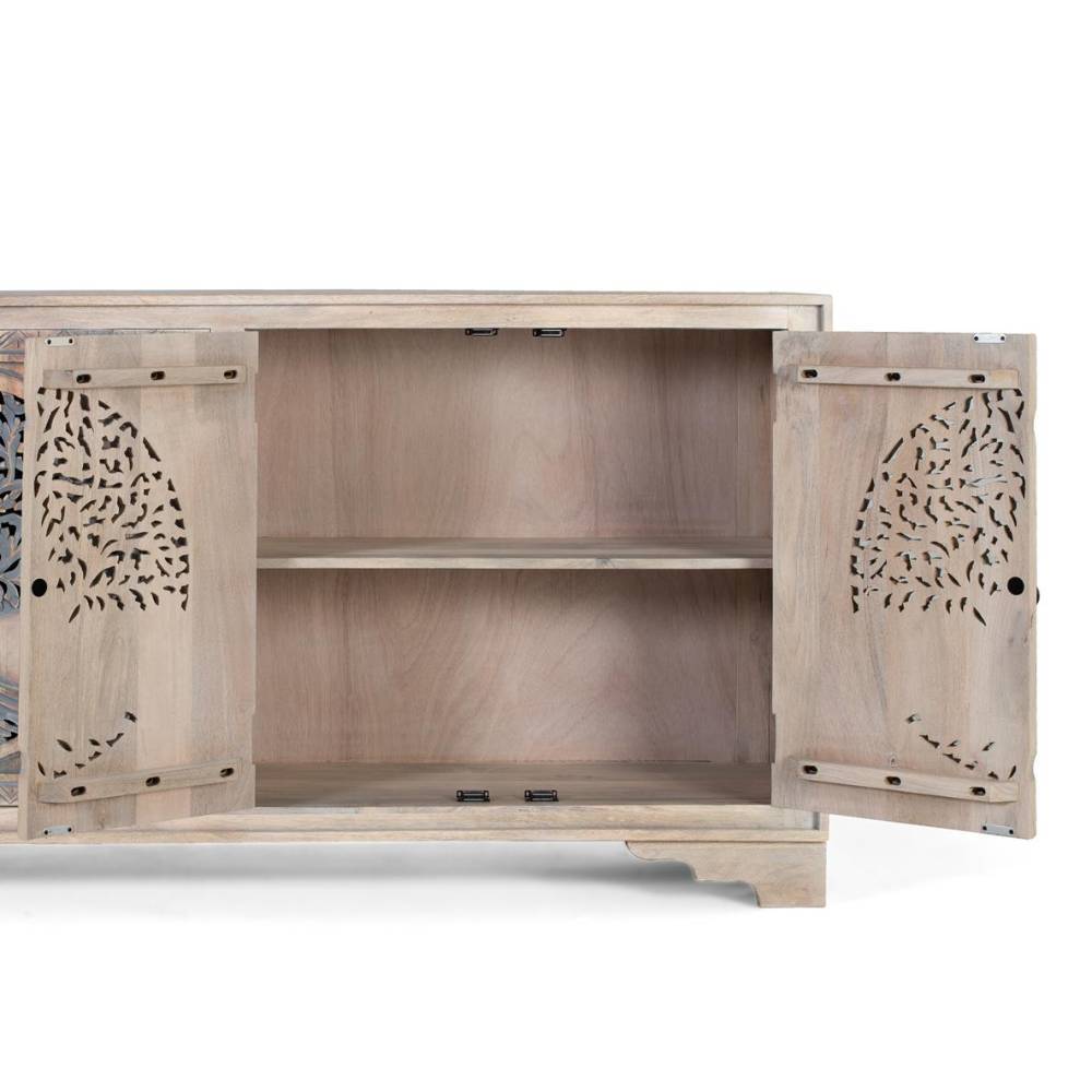 Boho Sideboard mit Lebensbaum Schnitzerei - Stamforts