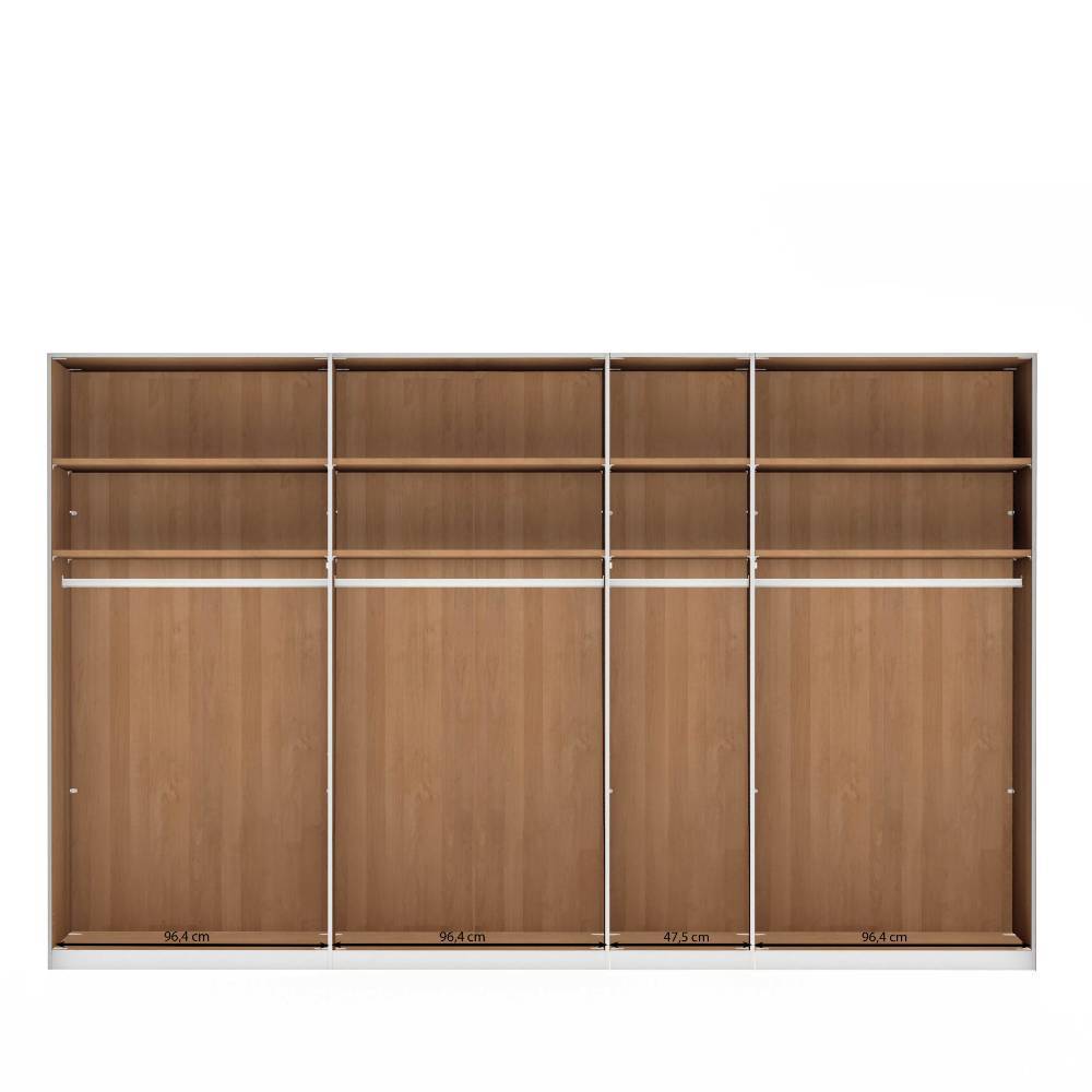 7-türiger Schlafzimmer-Kleiderschrank teilmassiv - Dilacco