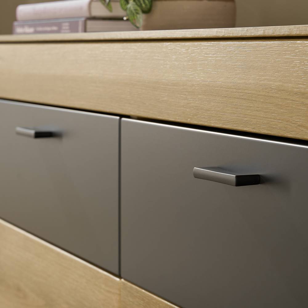 Vitrine und Sideboard Set in Eiche Optik - Addara (zweiteilig)