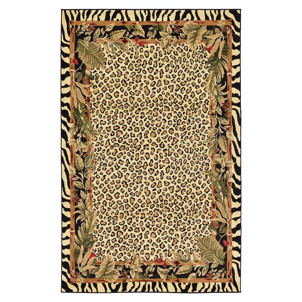 Dschungel Teppich mit Mustermix Leo Tiger Floral - Smidan
